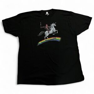 Marvel Deadpool Riding a Unicorn Tee